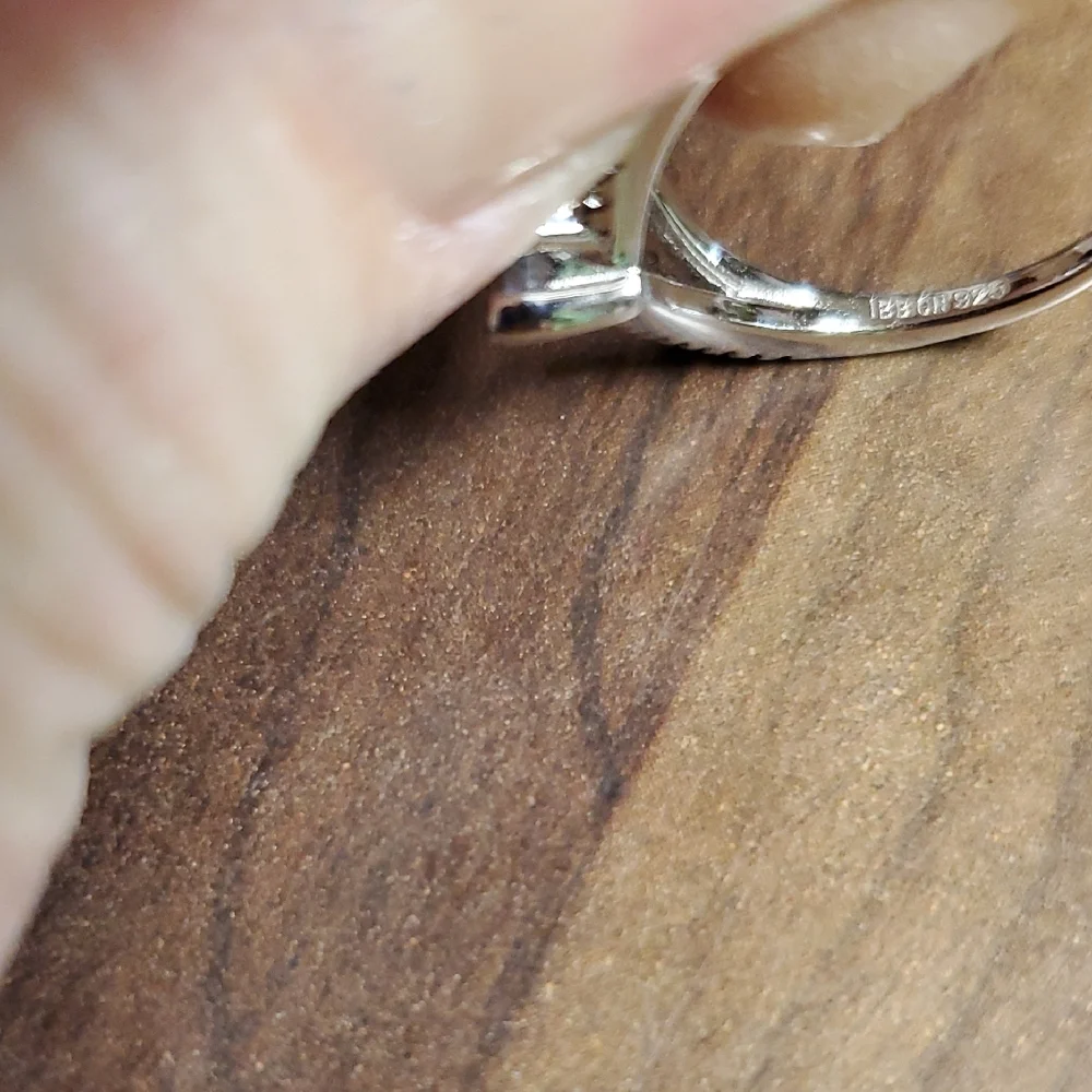 Sterling Silver Cubic Zirconia Marquise Ring in Silver - Picture 5 of 6